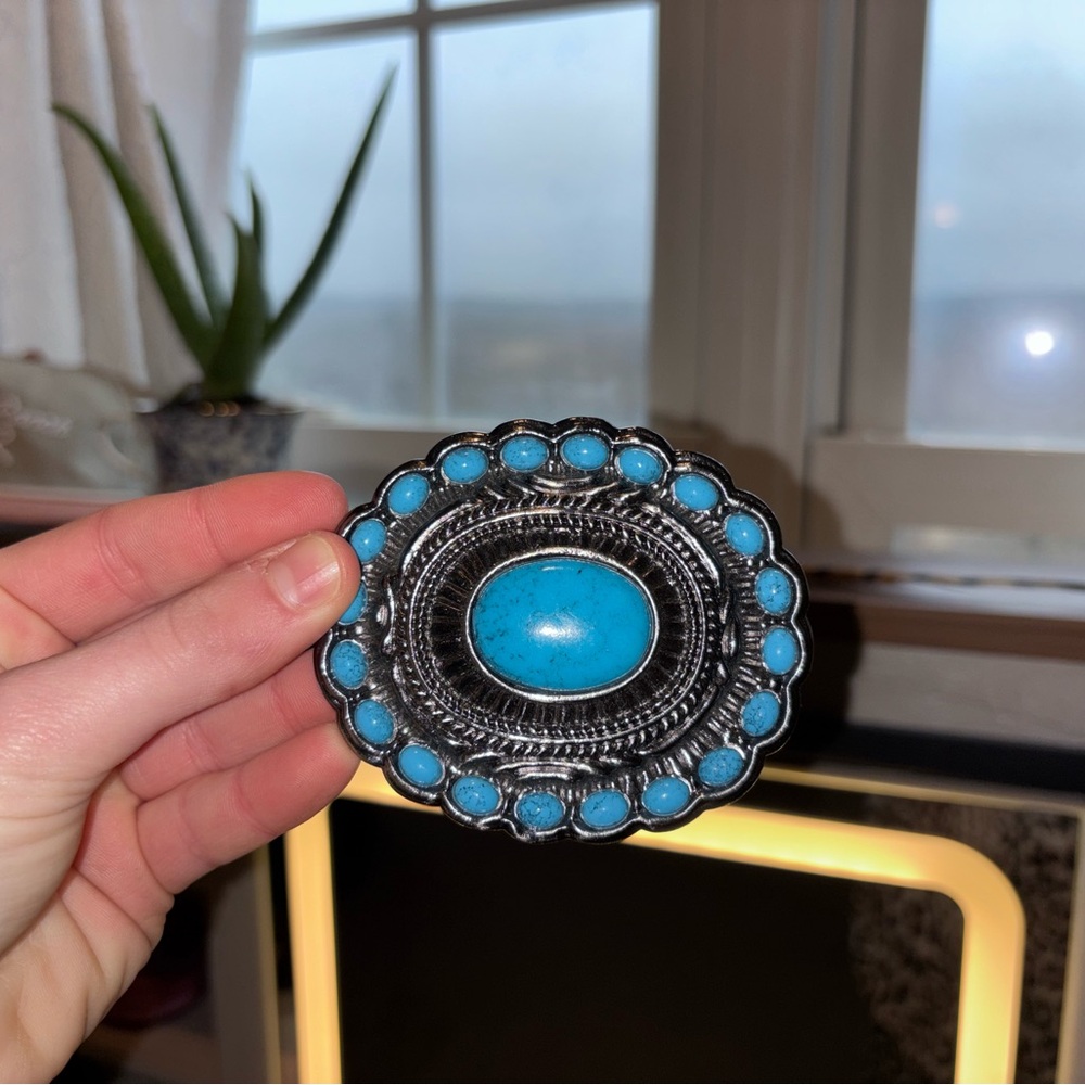 Turquoise Western Belt Buckle